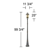 Casa Marseille 99 3/4" High Veranda Bronze Traditional Outdoor Post Light