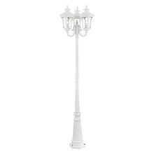 Livex Traditional Three Light Outdoor Post Mount Oxford Collection White