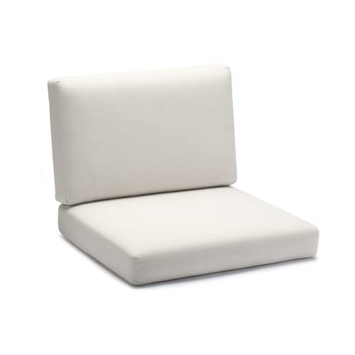 METADRI Casual Cushion (TM) Deep Seat Patio Cushion, Reticulated Foam Dries 50% Faster, Sunbrella Fade & Water Resistant 26" W x 30" D, 4" Thick, Cast Pumice