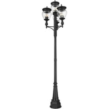 Z-Lite Davina 4 Light Outdoor Post Mounted Fixture Black