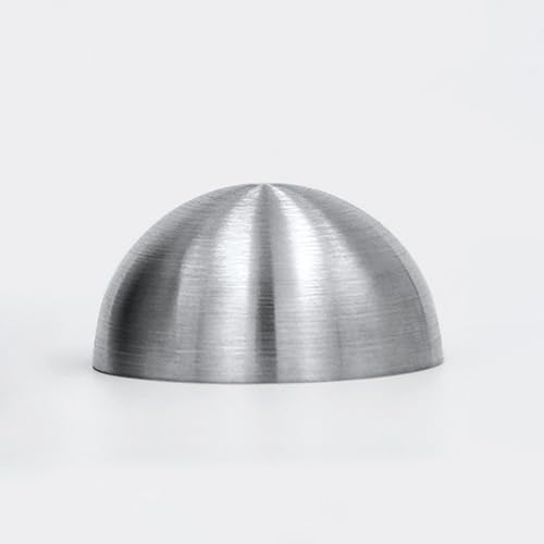 YDJIANCAI 1 Pcs Silver Brushed Stainless Steel Half Sphere Gazing Ball – Hollow Hemisphere for Garden Gate, Stair Handrails, and Shopping Mall Wall Decoration(Size:23.62in/60cm)