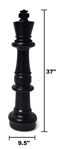 MegaChess 37 Inch Plastic Giant Chess Set with Commercial Grade Roll-Up Chessboard