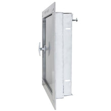 Midland Style Stainless Steel Trash Chute Door - Side Hinged, 24(H) X 24(W), Right Hinged by Oswald Supply