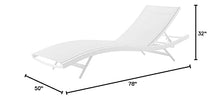 America Luxury - Outdoor Lounge Chair Chaise Set of 2 Aluminum Metal White