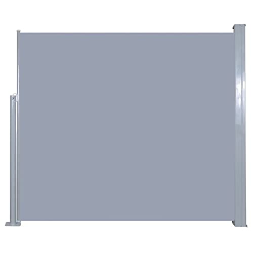 ZENIXXXX Retractable Side Awning Shade 120 X 300 Cm Grey Garden Side Awnings