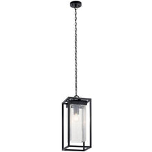 Kichler Mercer Outdoor Pendant Light, Seeded Glass, Black