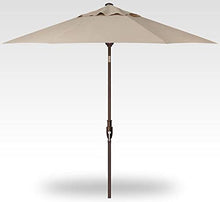 Treasure Garden 9ft Patio Umbrella - Outdoor Furniture Market Umbrella – Glide Tilt – Bronze Aluminum Frame (O'bravia2, Khaki)