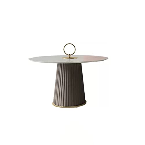 DIEYPOL Coffee Table Coffee Table Living Room Home Round Size Simple Coffee Table Living Room Rock Board Combination Furniture Mesa para Centro De Sala(C)