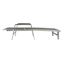 Hassyee All Weather Outdoor Chaise Lounge w/Aluminum Frame for Poolside, Sunbathing Lounger w/Mesh Seating for Balcony, Patio Reclining Sunbed w/Adjustable Backrest for Porch (Grey-Set of 2)