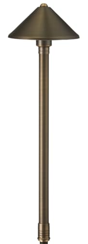 VOLT 15-Pack 12V Solid Brass Conehead Path Lights Bronze