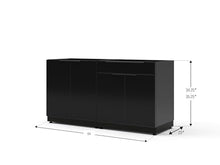 NewAge Products Classic Series 2PC Aluminum Black · Tempered Glass Door Modular Outdoor Kitchen Set - 23" D x 64" W x 35.25" H