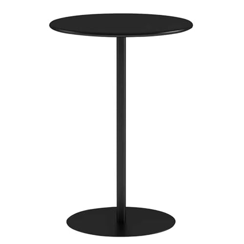 Whnoorher Bar Table Round High Pub Table Cocktail Tables for Parties Dining Room Living Room and Wedding Coffee Shop with Metal Frame - Black A(Black,A-60x60x104cm)