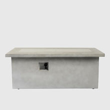 KEIKI 60 Inch Tall Rectangular Fire Table, Concrete Propane Gas Fireplace with Tank Storage, 60000 BTU Outdoor Heating for Patio Backyard