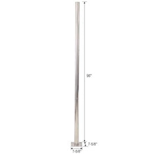 AMZXPLORE 8FT Shade Sail Pole, Stainless Steel Sun Shade Sail Support Post with Base Plate and Adjustable Triangular Ring Clamp, Heavy Duty Outdoor Canopy Pole for Patio Backyard Garden Deck