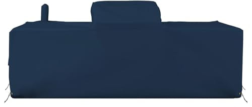Covers & all Outdoor Kitchen Island Cover, Customize Left Right & Straight Shapes,12 Oz Waterproof UV & Weather Resistant Patio BBQ Grill Island protector with Handles Air Vents (Blue)