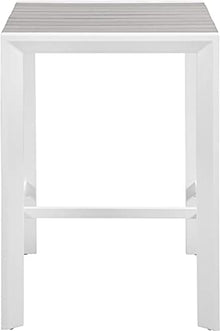 Meridian Furniture 379-T Nizuc Collection Modern | Contemporary Outdoor Patio Bar Table with Durable Aluminum Frame