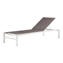 Pemberly Row Modern Aluminum Patio Loungers, Gray Finish, Set of 2, Stacking Design, Rust-Free Frame, 71 in Wide Outdoor Seating for Garden or Deck Use