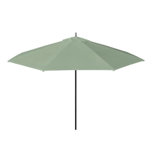 OROTLECT 11 Foot Black Aluminum Patio Umbrella With Fiberglass Ribs And Pulley Lift In