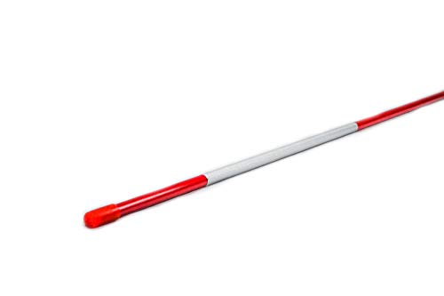 DISCOUNT SNOWSTAKES .COM 5ft Red Pro Snow Stakes with Hy Viz Reflective Tape Orange/Red