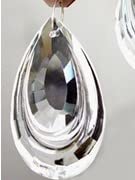 Double Drip Crystal Chandelier Part Pendant Crystal Chandelier Parts - (Color: 63mm 612pcs/ Size: Clear)