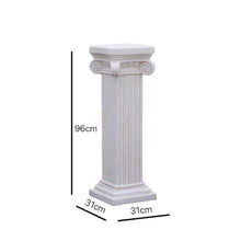 Magnesium Oxide Roman Pillar Pedestal Stand, Garden Backyard Patio Office Decor