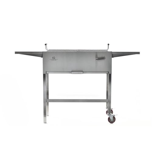 IG Charcoal BBQ IG693247 Stainless Steel Barbeque Grill Silver
