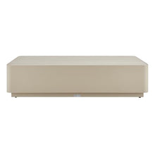 Armen Living Pavilion Powder Coated Metal Rectangle Outdoor Coffee Table with Sintered Stone Table Top