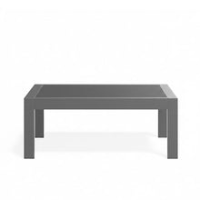 Seeheool Outdoor Coffee Table with Metal Frame for Patio Backyard Garden Pool Porch Lawn 43" x 24" x 16" Gray
