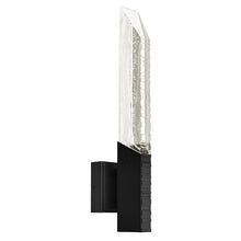 CWI Lighting Petra Integrated LED 22in Sand Black Indoor-Outdoor Wall Light with Handcrafted Glass for Bedroom, Living Room, Front Porch