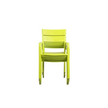 Pemberly Row 34" Aluminum Patio Dining Chair Set of 6 Green