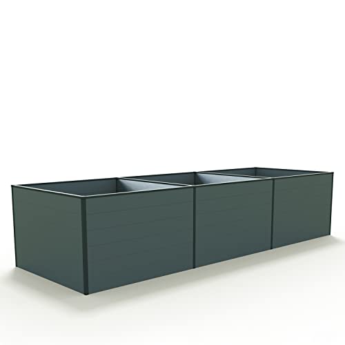 GFP Kingsize Daniela 2.5 ft Tall Raised Garden Bed, Anthracite Gray