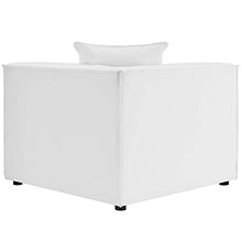 Lounge Sectional Sofa Set, Fabric, White, Modern, Outdoor Patio Balcony Cafe Bistro Garden Hotel