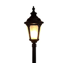 ZQHQYNQDFY Lamp Post Lights Outdoor, Elevated Aluminum Patio Lantern 2.4M European Classic Street Light High Brightness E27 Glass Lawn Landscape Lighting Pastoral Garden Decor