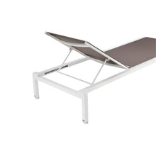 Pemberly Row Modern Aluminum Patio Loungers, Gray Finish, Set of 2, Stacking Design, Rust-Free Frame, 71 in Wide Outdoor Seating for Garden or Deck Use