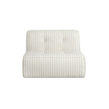 NADAAL STUDIOS Auvian Outdoor Slipper Chair, Low Lounge Profile, Acrylic Upholstery, Quick-Dry Foam, Aluminum Frame, Brown Stripe