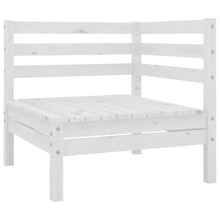 Molumvel 9 Piece Patio Lounge Set, Modular Outdoor Furniture Sofa Set with Table, Solid Pinewood Garden Conversation Seating for Backyard, Porch, and Deck, White