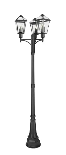 Z-Lite Talbot 9 Light 115" Tall Post Light Black