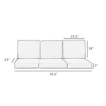Sorra Home Sunbrella Outdoor Deep Seating Sofa Set Cushion, Tan 18 Pound