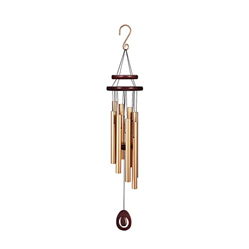 8 Tubes Wind Chimes Musical Windchimes Door Wall Window Hanging Home Decor Balcony Ornaments Garden Wind Chimes (Color : D) (Gray)