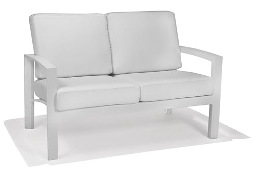 Winston Whitlock Cushion Loveseat Smooth White/Canvas Natural