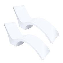 Floating Luxuries Kai Shelf Lounger Set of 2 Arctic White
