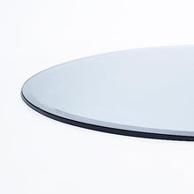 48" Round 1/2" Thick Glass Table Top with Beveled Edge and Tempered Glass
