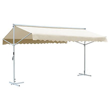 SDVantage Free Standing Awning 600X300 Cm Cream, Double-Sided Outdoor Patio Umbrella with Powder-Coated Steel Frame, Uv Water-Resistant Garden Shade for Deck,Cream-6 X 3 M