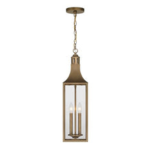 Savoy House 5-220-273 Lancaster Traditional Clear Glass Outdoor Hanging Lantern, 2-Light 120 Total Watts, 25" H x 7" W, Atlas Bronze