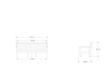highwood Lehigh Deep Seating Sofa, with Sunbrella Cushions in Canvas Seasalt, Whitewash Frame