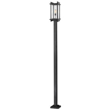 Z-Lite 1 Light Outdoor Post Mounted Fixture Black