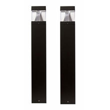 Solus Square Tunable LED Bollard – Switchable Wattage (12W–22W), 1600–3000 Lumens – Adjustable CCT 3000K/4000K/5000K – Black or Bronze Path Light (Black, Square / 2 Pack)
