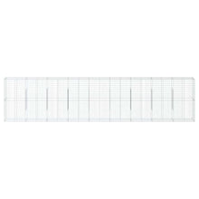 vidaXL Gabion Basket with Cover 354.3"x19.7"x78.7" Galvanized Iron