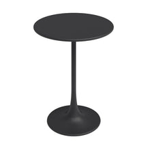 Afuera Living 3-Piece Counter Height Bistro Set, Black, Indoor/Outdoor Use, Midcentury Minimalist Style, 24" x 36" Table with Ergonomic Molded Polypropylene Stools, Weatherproof Compact Dining Set