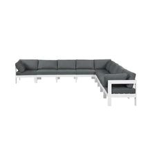 Outdoor Escape Gray Fabric Outdoor Patio Modular Sectional, Contemporary Design, Weather-Resistant Material, Ideal for Outdoor Living Spaces